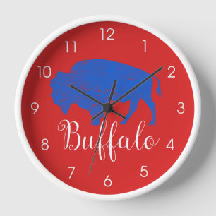 Buffalo Grunge Distressed Blau Rot New York 716 Uh Uhr