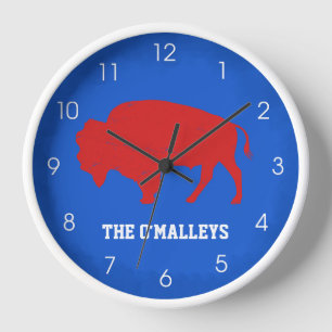Buffalo Grunge Distressed Blau Rot New York 716 Uhr