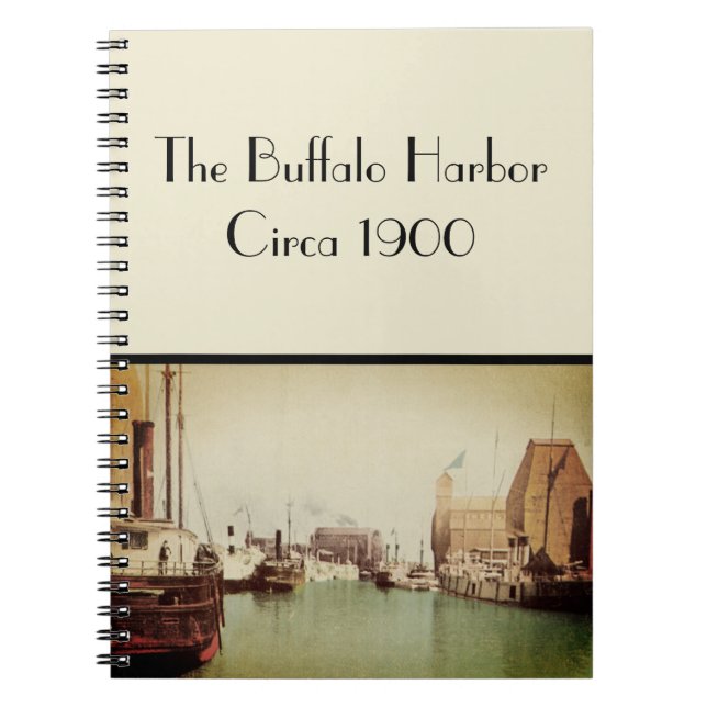Buffalo Harbour Vintag-Notebook Notizblock (Vorderseite)