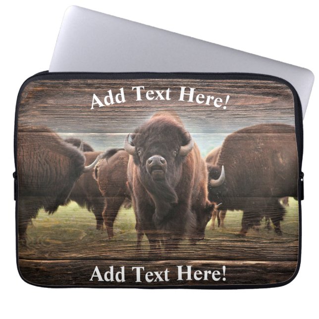 Buffalo Herd Laptopschutzhülle (Vorderseite)