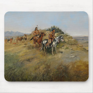 Buffalo Hunt, 1891 (Öl auf Leinwand) Mousepad