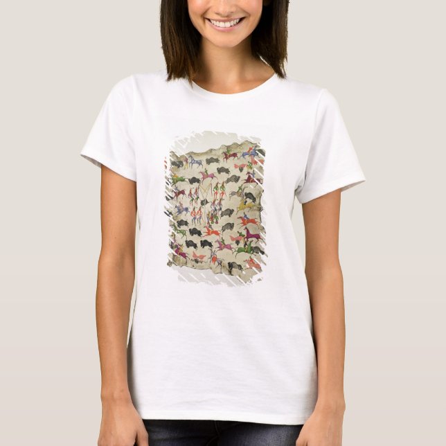 Buffalo-Jagd (Pigment auf der Elchhaut) T-Shirt (Vorderseite)