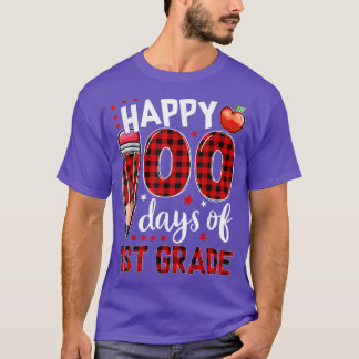Buffalo Kariert 100 Tage erster Klasse 100 Tage T-Shirt