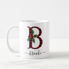 Buffalo Kariert B Monogram Weihnachtskaffee Tasse