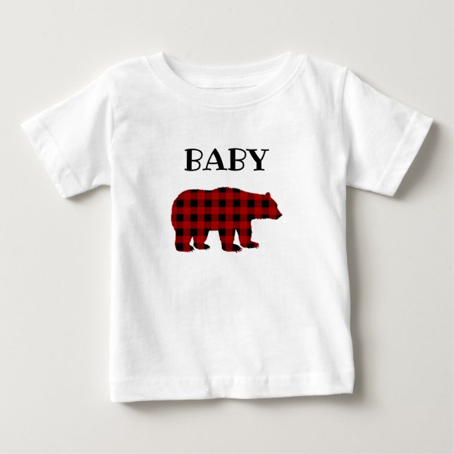 Buffalo Kariert Baby Bear T - Shirt (Vorderseite)