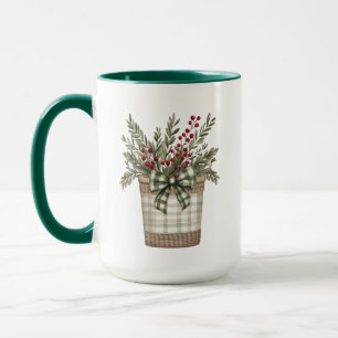 Buffalo Kariert Basket Weihnachten Personalisiert Tasse