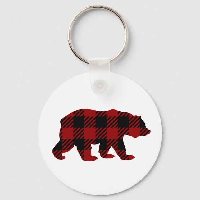 Buffalo Kariert Bear Schlüsselanhänger (Vorderseite)