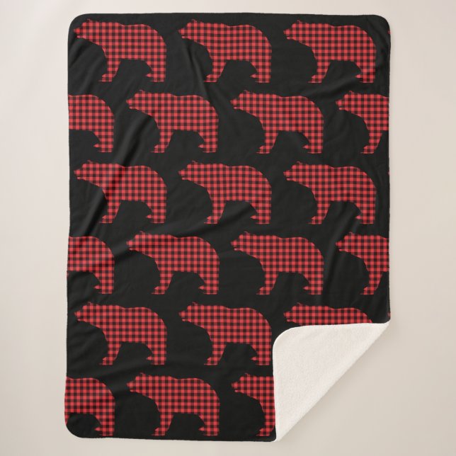Buffalo Kariert Bear Sherpadecke (Vorderseite)