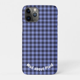 Buffalo Kariert Blue & Black Monogram Simple | Case-Mate iPhone Hülle