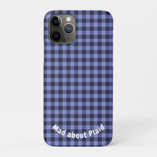 Buffalo Kariert Blue & Black Monogram Simple   Case-Mate iPhone Hülle