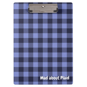 Buffalo Kariert Blue & Black Monogram Simple Klemmbrett