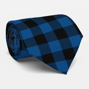 Buffalo Kariert Blue und Black Neck Tie Krawatte