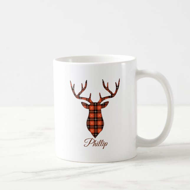 Buffalo Kariert Buck Head Kaffeetasse (Rechts)