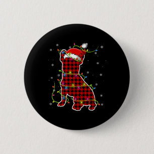 Buffalo Kariert Bulldog Santa Christmas Pajama Mat Button