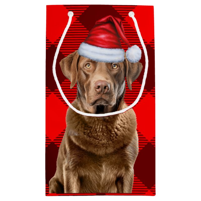 Buffalo Kariert Chesapeake Bay Weihnachtshund Kleine Geschenktüte (Rückseite)