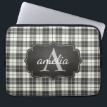 Buffalo Kariert Chic Monogram Name Black Ivory Laptopschutzhülle<br><div class="desc">Schützen Sie Ihr Notebook stilvoll mit diesem trendigen Buffalo kariert chic Monogramm-Namen schwarz und Elfenbein Laptop-Ärmel. Die Laptop-Hülle enthält Ihren Initial und Namen in einem Chalkboard-Style-Label. Macht ein großartiges Geschenk! Auch in rot und schwarz - Teil einer Sammlung erhältlich.</div>
