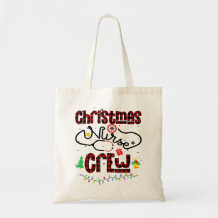 Buffalo Kariert Christmas Nurse Crew Reindeer Nurs Tragetasche