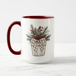 Buffalo Kariert Country Weihnachten Personalisiert Tasse
