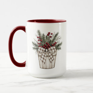 Buffalo Kariert Country Weihnachten Personalisiert Tasse