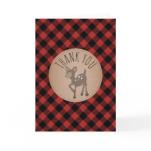Buffalo Kariert Deer Baby Dusche Danke