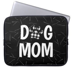 Buffalo Kariert DOG MAMA Pawprint Laptopschutzhülle