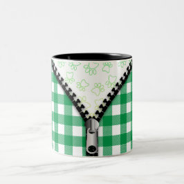 Buffalo Kariert Dog Paws Zweifarbige Tasse