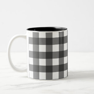 Buffalo Kariert Duvet Cover - Schwarzweiß Karo Zweifarbige Tasse