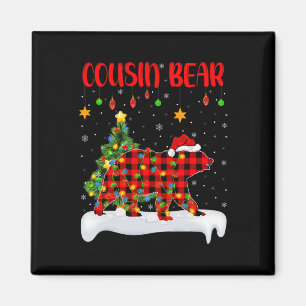 Buffalo Kariert Family Matching Cousin Bear Christ Magnet