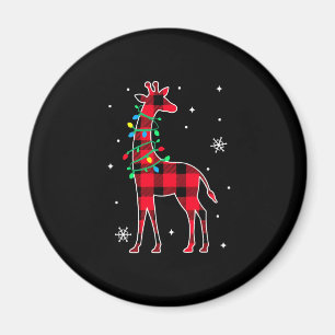 Buffalo Kariert Family Matching Giraffe Weihnachte Magnet