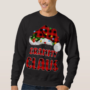 Buffalo Kariert Family Matching Santa Grammy Claus Sweatshirt