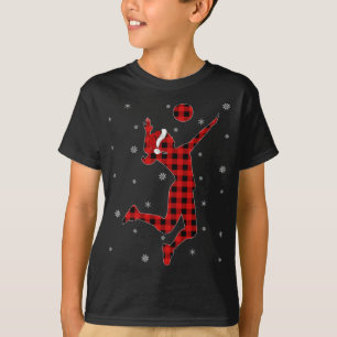 Buffalo Kariert Family Matching Volleyball Weihnac T-Shirt