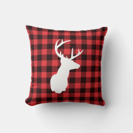 Buffalo Kariert Farmhouse Deer Kissen
