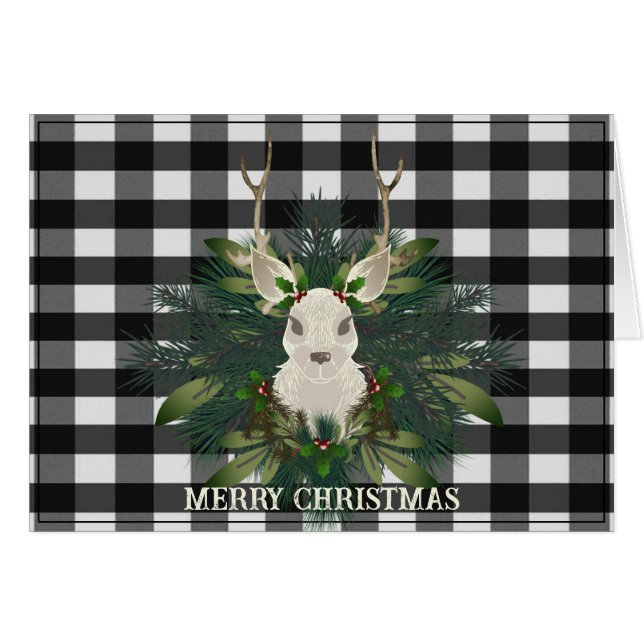 Buffalo Kariert Festivals Rentierfest Weihnachtsfe (Vorderseite (Horizontal))