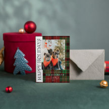 Buffalo kariert Flat Holiday Card