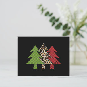 Buffalo Kariert frohe Weihnachtsbaumfamilie Matchi Feiertagspostkarte