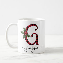 Buffalo Kariert G Monogram Weihnachtskaffee Tasse