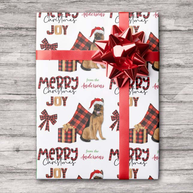 Buffalo Kariert German Shepherd Dog Weihnachten Geschenkpapier (Von Creator hochgeladen)