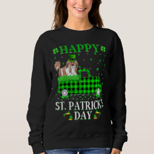 Buffalo Kariert Green Truck Shih Tzu Dog St Patric Sweatshirt
