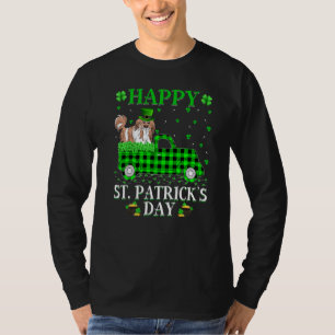 Buffalo Kariert Green Truck Shih Tzu Dog St Patric T-Shirt