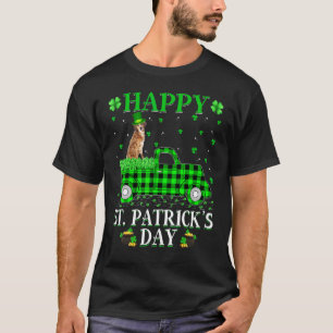 Buffalo Kariert Green Truck Spaniel Dog St Patrick T-Shirt