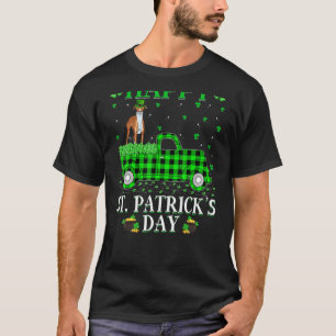 Buffalo Kariert Green Truck Whippet Dog St. Patric T-Shirt