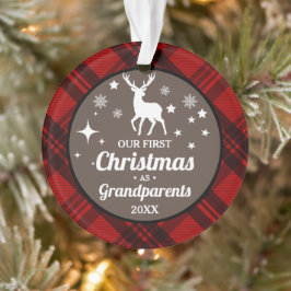 Buffalo Kariert Großeltern Erste Weihnachtsfeier Ornament