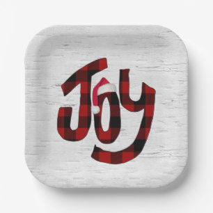 Buffalo Kariert Joy on White Birch Pappteller