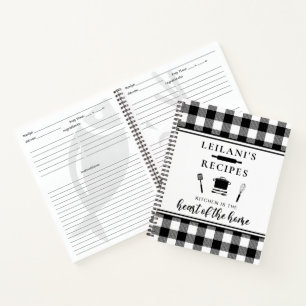 Buffalo Kariert Kitchen ist Herz Zuhause Weißes R Notizbuch
