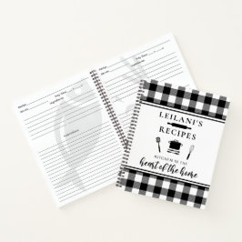 Buffalo Kariert Kitchen ist Herz Zuhause Weißes Re Notizbuch