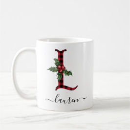 Buffalo Kariert L Monogram Weihnachtskaffee Tasse