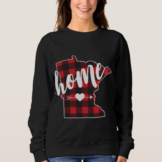 Buffalo Kariert Minnesota Zuhause Staat Lumberjack Sweatshirt (Vorderseite)