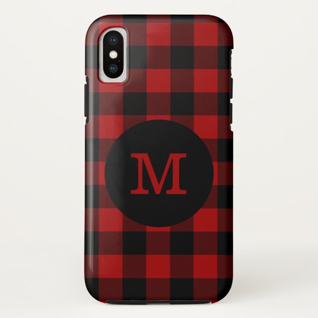 Buffalo Kariert Monogram Case-Mate iPhone Hülle (Rückseite)