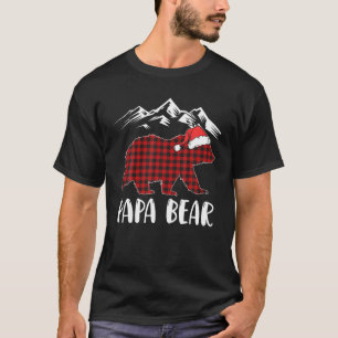 Buffalo Kariert Papa Bären Weihnachten Pajamas Mat T-Shirt