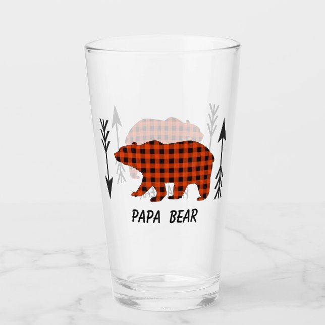 Buffalo Kariert Papa Bear Glas (Vorderseite)